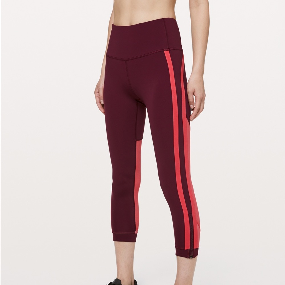 Lululemon running leggings - Zip the line crop